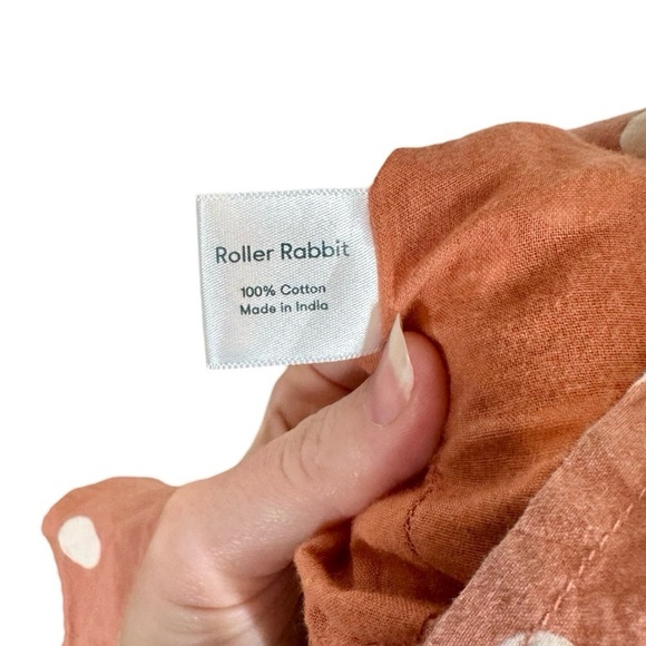 Roller Rabbit Polka Dot Ondine Tiered Ruffle Dress in Clay Color - Picture 13 of 16